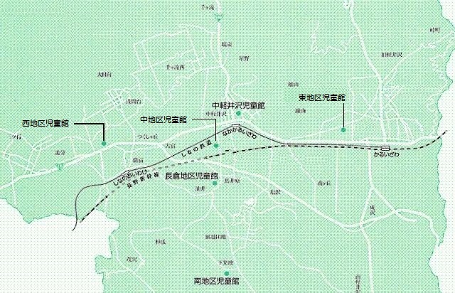町内児童館の位置図の画像