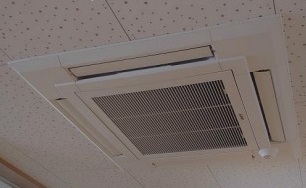 熱中症対策のため西保育園に設置したエアコンの画像