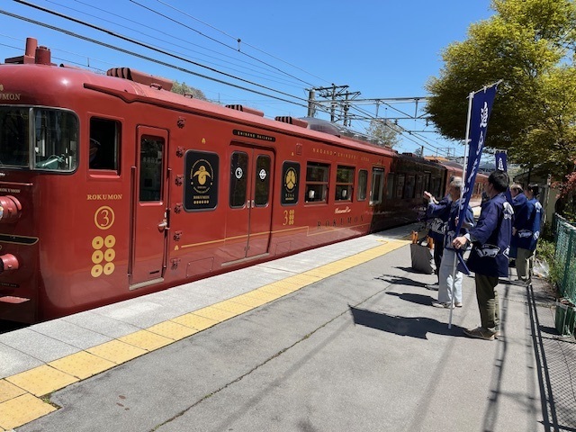 観光列車「ろくもん」で追分節披露の画像2