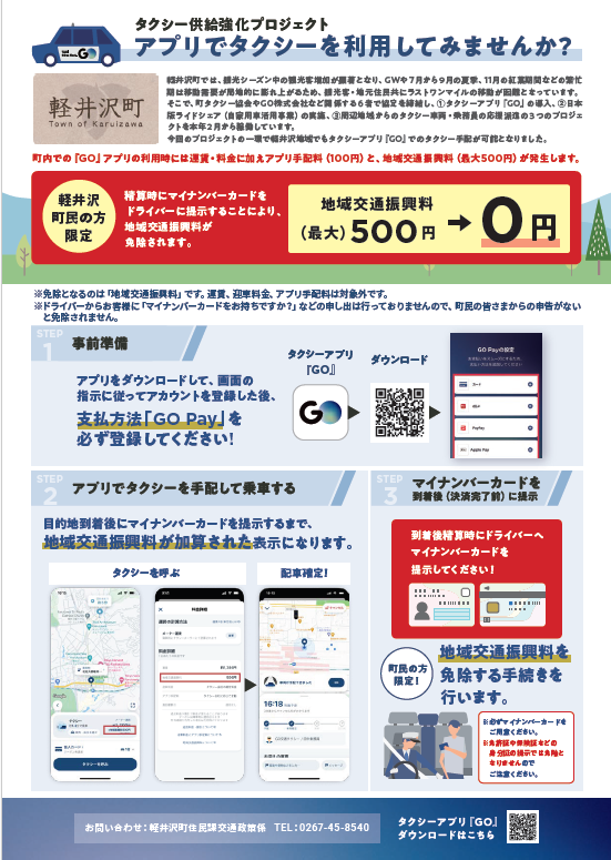 軽井沢町民向け利用案内