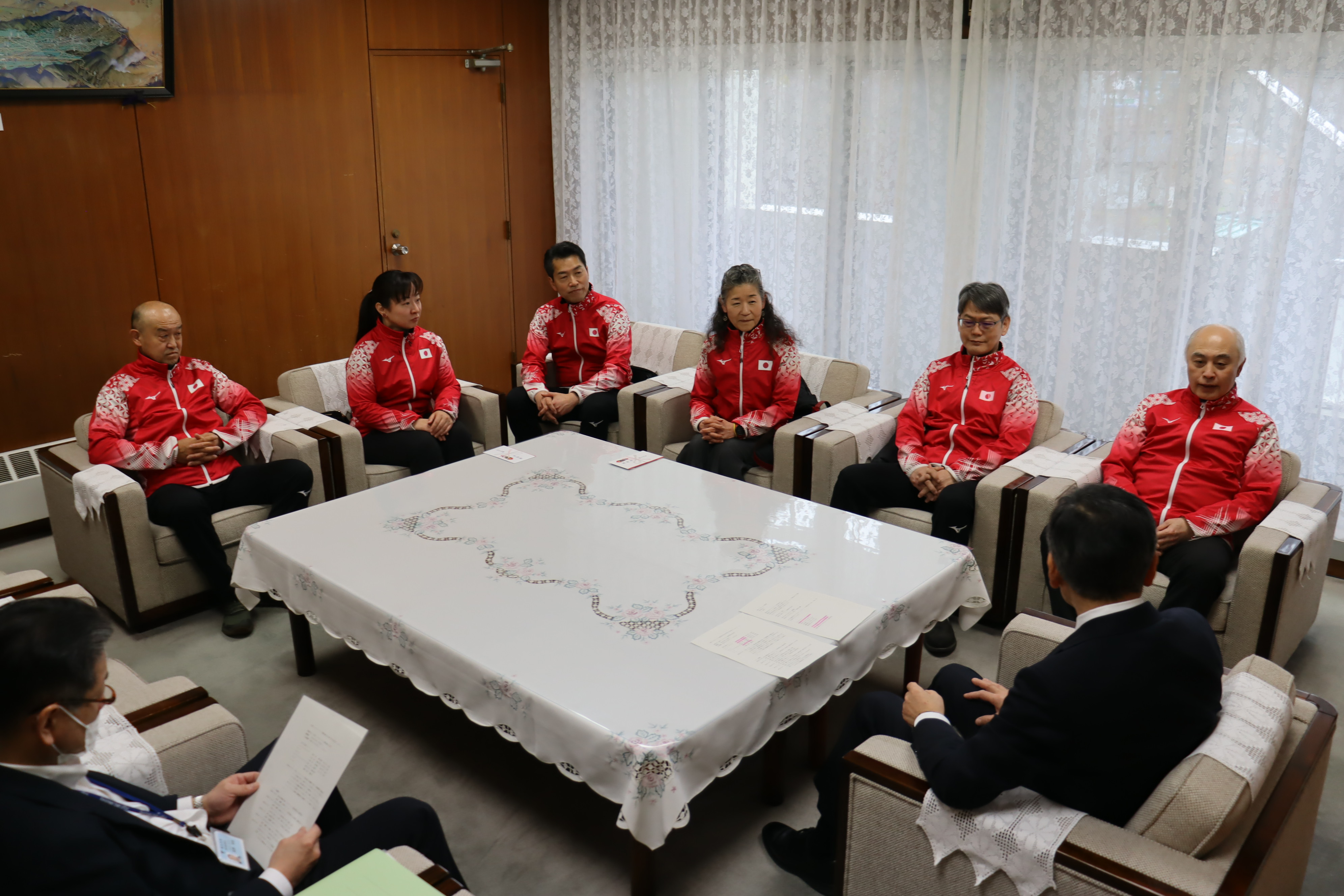 シニアカーリング世界選手権出場チーム　表敬訪問の画像2