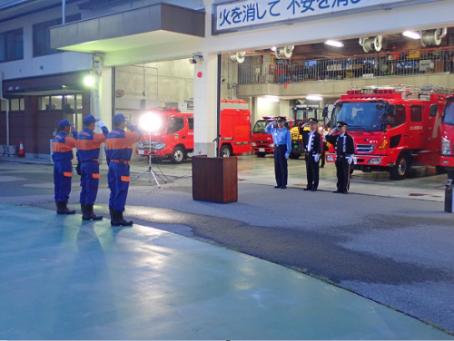 夏期夜警出発式