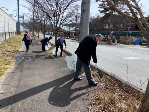 G7歓迎　道路清掃活動