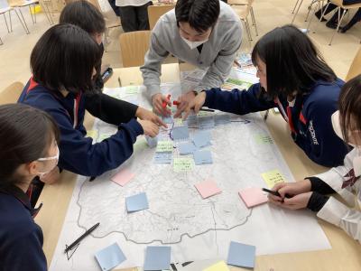 軽井沢中学校ワークショップの様子１