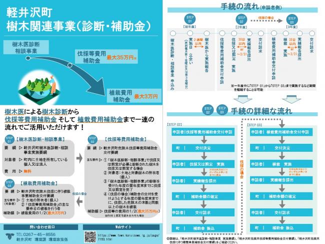 軽井沢町樹木関連事業のチラシ