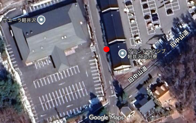 臨時バス停空撮画像