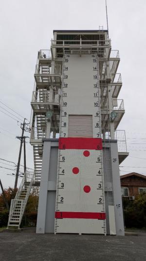 塗装工事後の訓練等の写真