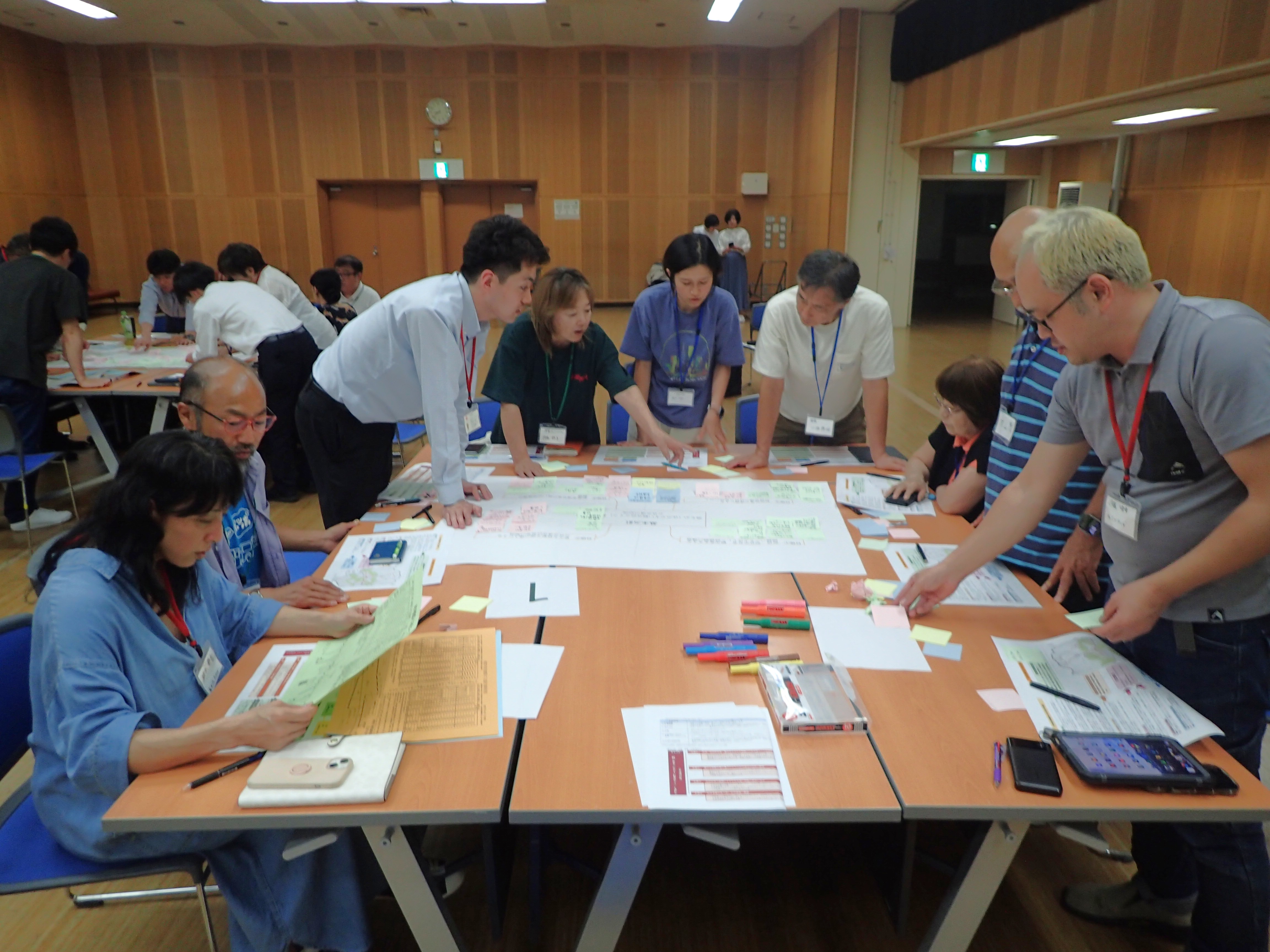 軽井沢町の公共交通のためのワークショップの様子１