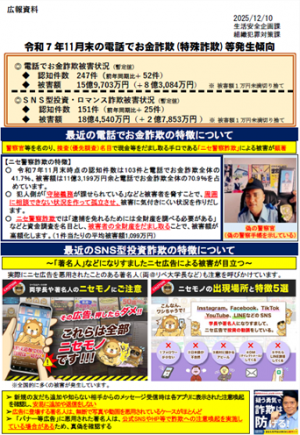 11月電話で詐欺