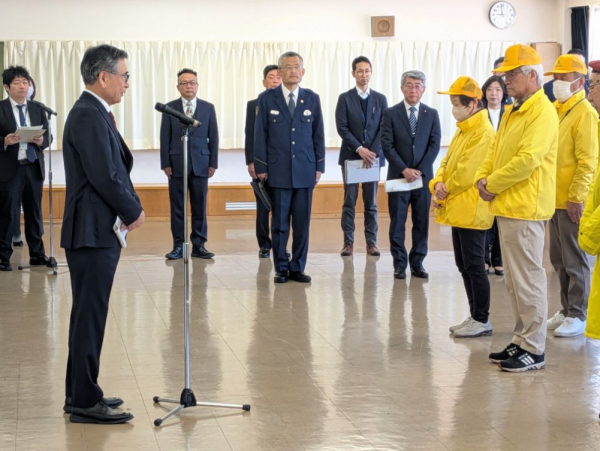 児童見守り隊出発式挨拶