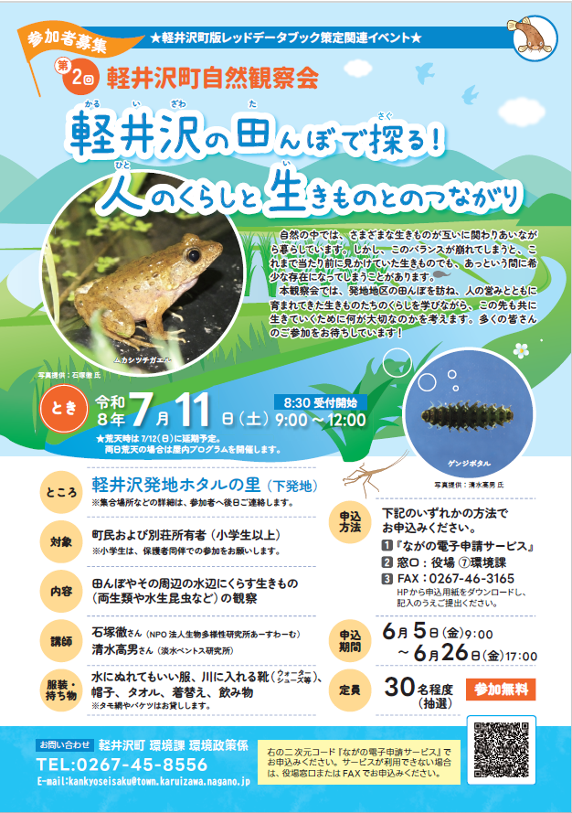 軽井沢の田んぼで探る!人のくらしと生きものとのつながり