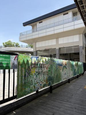 しなの鉄道軽井沢駅での展示2