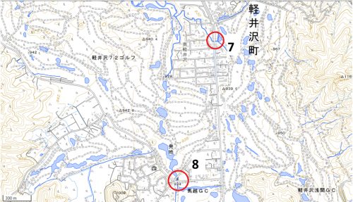 水難危険箇所7から8の場所の地図