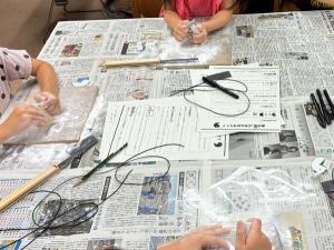 まが玉とくだ玉を作っている様子