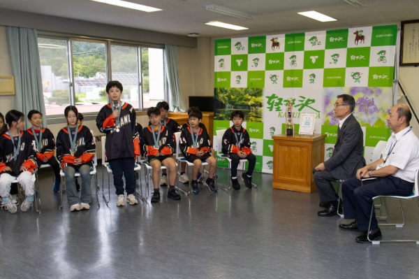 小学生アイスホッケーU12長野県選抜表敬訪問