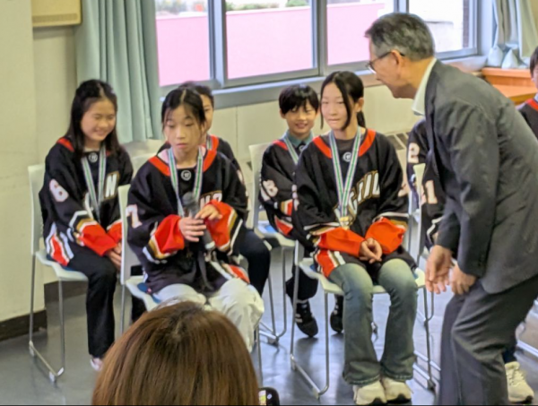 小学生アイスホッケーU12長野県選抜表敬訪問2