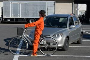 自転車と車の衝突実験