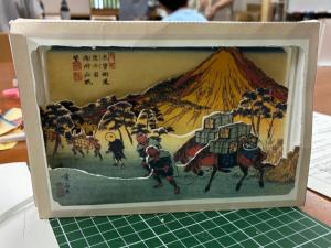 子ども歴史体験講座で完成したたてばんこ
