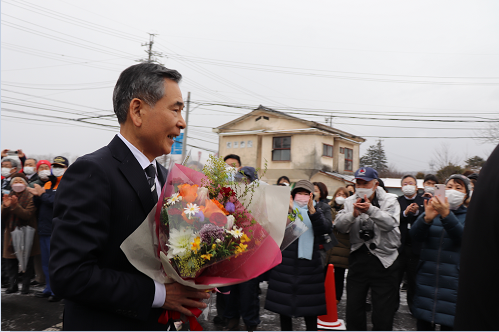 町長初登庁