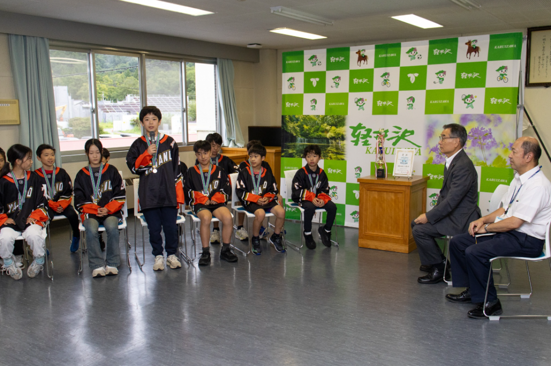 小学生アイスホッケーU12長野県選抜表敬訪問